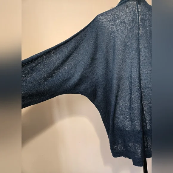 LAFAYETTE 148 Alpaca/ Wool Lightweight Open Front Teal Cardigan. Size 1X - Picture 7 of 11